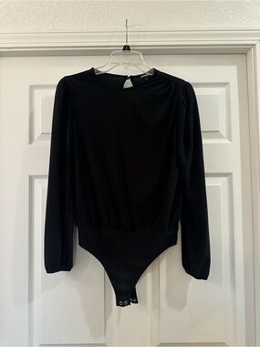Black Long Sleeve women’s One-Piece Bodysuit